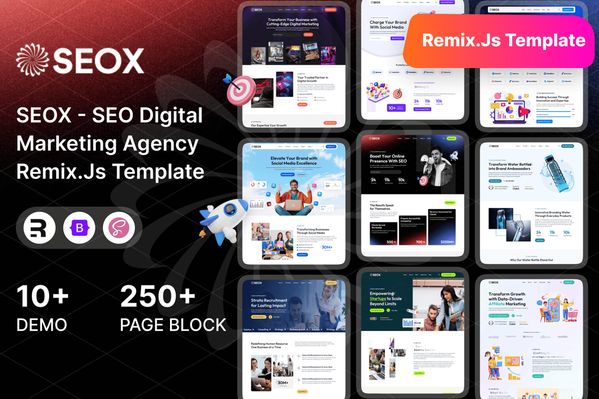 SEOX - Template Website untuk Agensi SEO & Pemasaran Digital yang Menarik