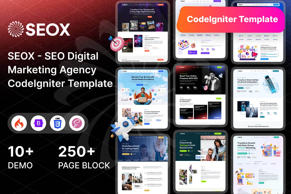 SEOX - Template Website untuk Agensi SEO & Pemasaran Digital Berbasis CodeIgniter