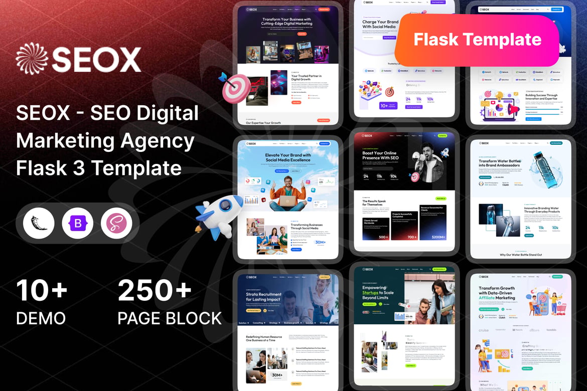 SEOX - Template Website Digital Marketing dan SEO yang Modern