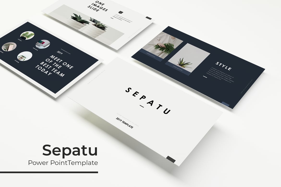 Template Presentasi PowerPoint Sepatu yang Menarik