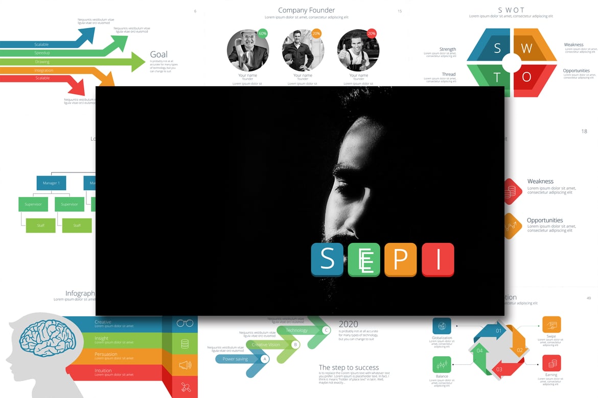 Template PowerPoint Sepi - Presentasi Kreatif untuk Bisnis Anda