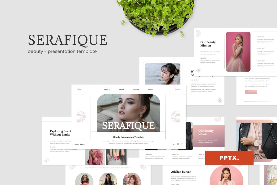 Serafique - Template Presentasi Kecantikan yang Elegan