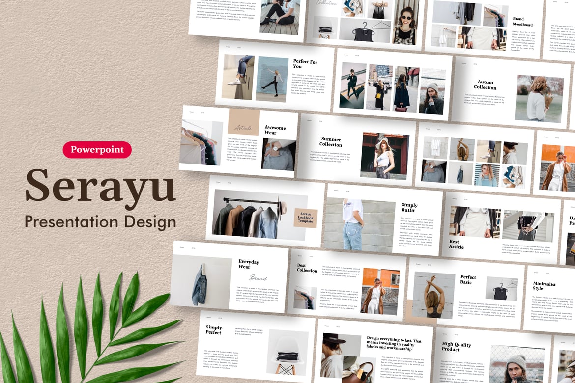 Template Presentasi Lookbook Serayu - Powerpoint Elegan dan Profesional