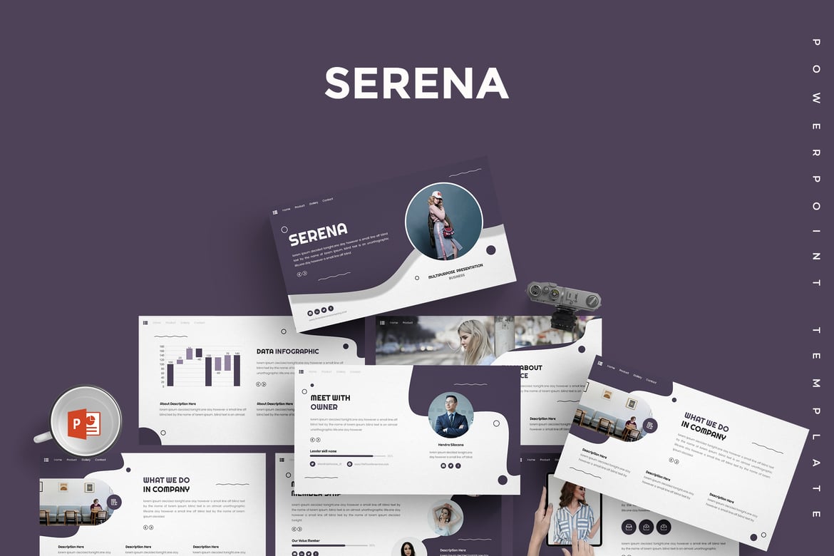 Template Powerpoint Serena - Solusi Presentasi Multifungsi