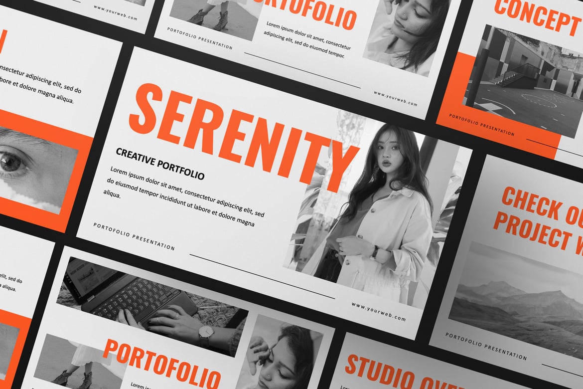 Template Presentasi Powerpoint Serenity yang Modern dan Profesional