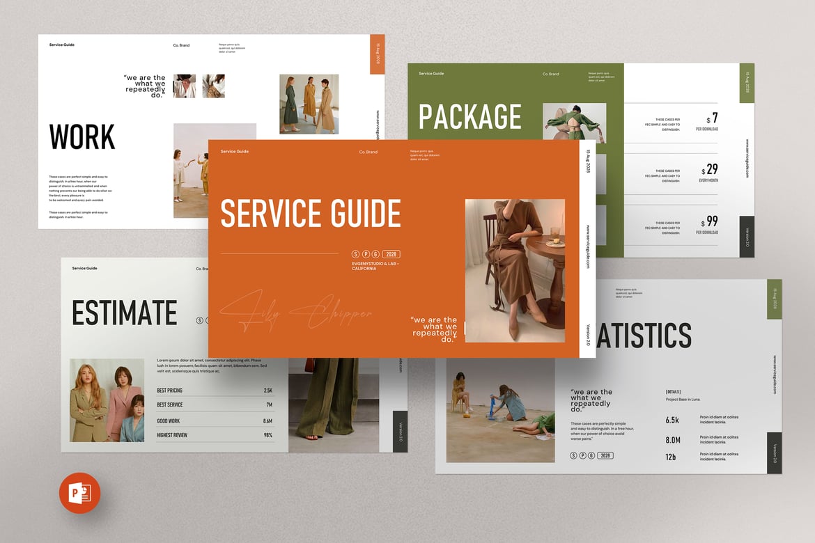 Template PowerPoint Panduan Layanan yang Profesional dan Menarik