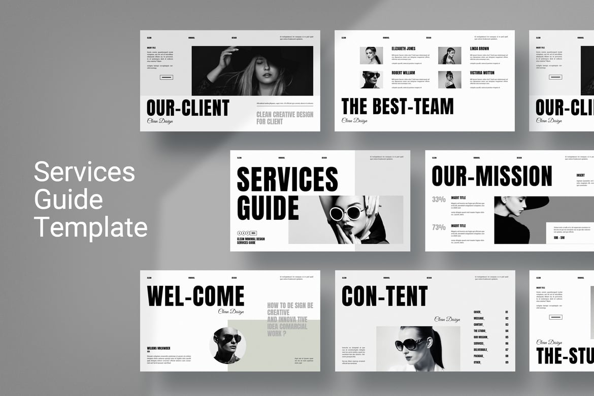 Template Presentasi PowerPoint Layanan dan Panduan Modern