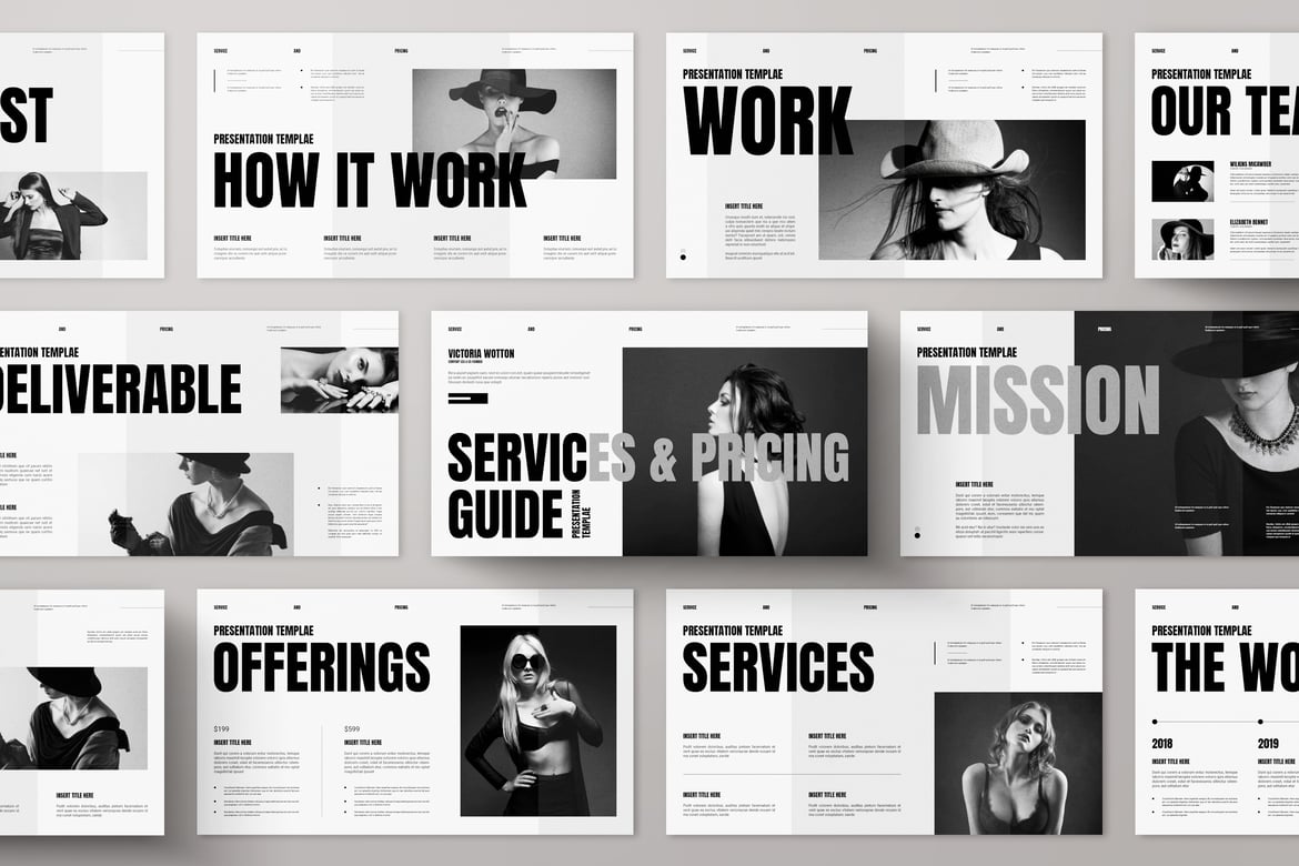 Template Presentasi PowerPoint: Panduan Layanan dan Harga yang Menarik