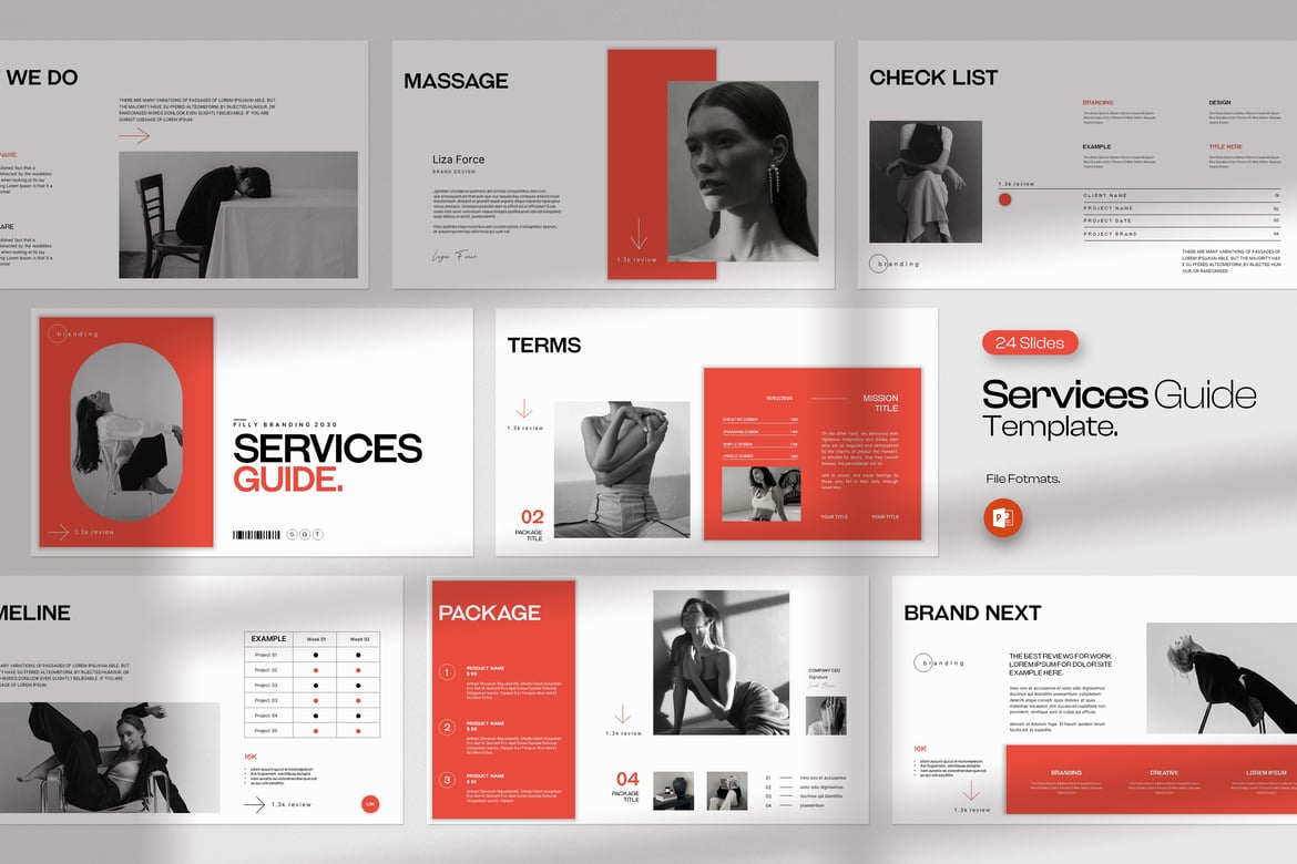 Template PowerPoint Panduan Layanan yang Profesional dan Menarik
