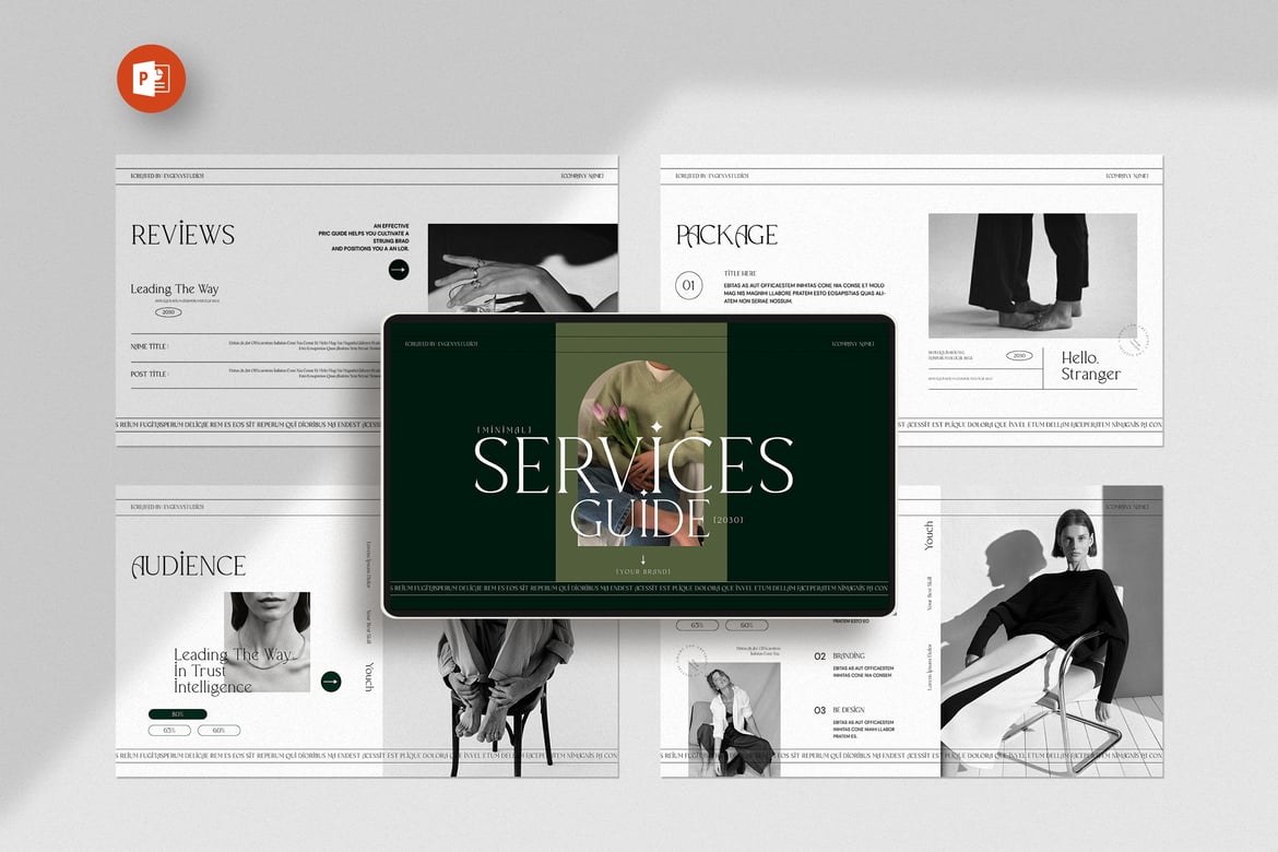 Template Presentasi PowerPoint Panduan Layanan yang Menarik