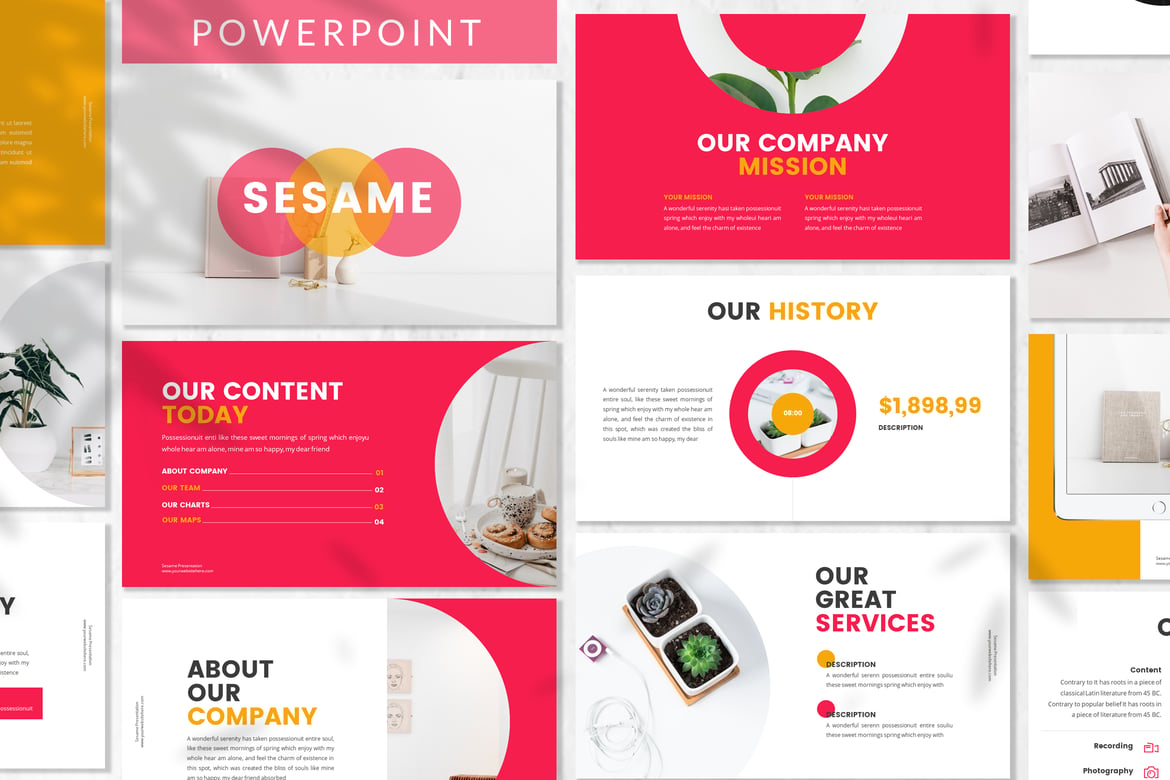 Template Presentasi Bisnis Sesame yang Modern dan Menarik