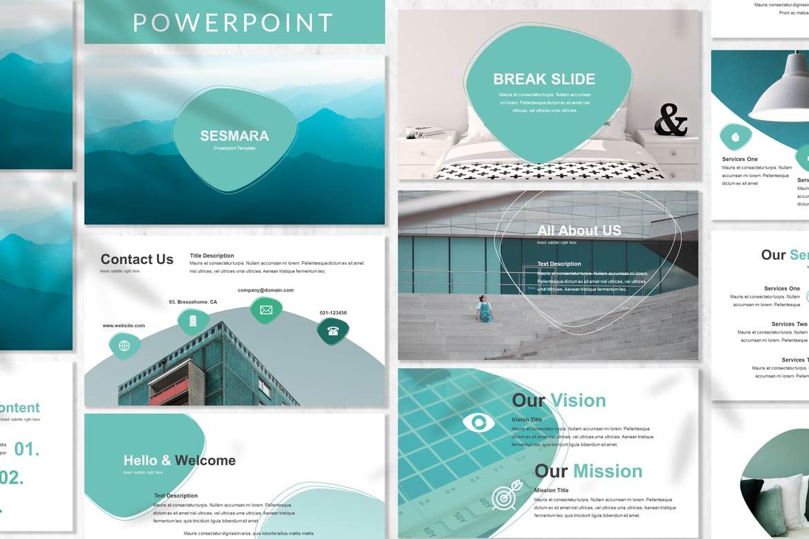 Template Powerpoint Bisnis Sesmara: Solusi Presentasi Modern Anda
