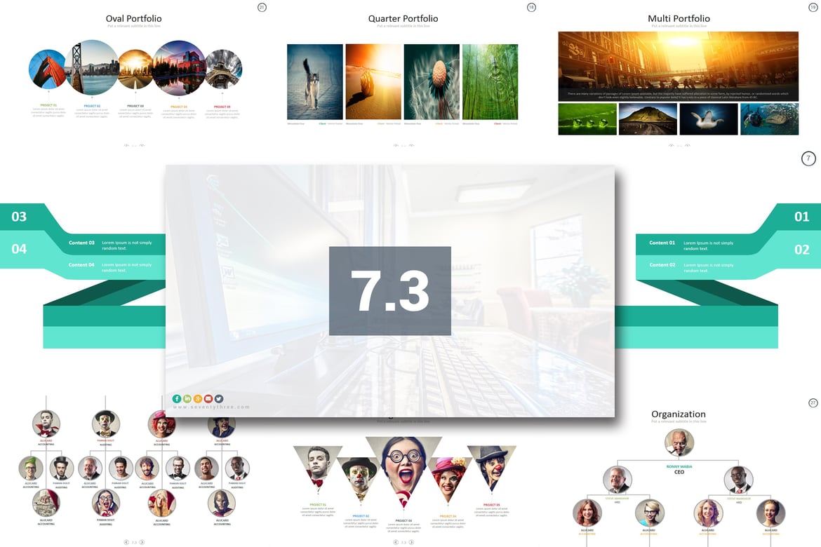 Template PowerPoint Seventy 3 - Solusi Presentasi Kreatif dan Profesional