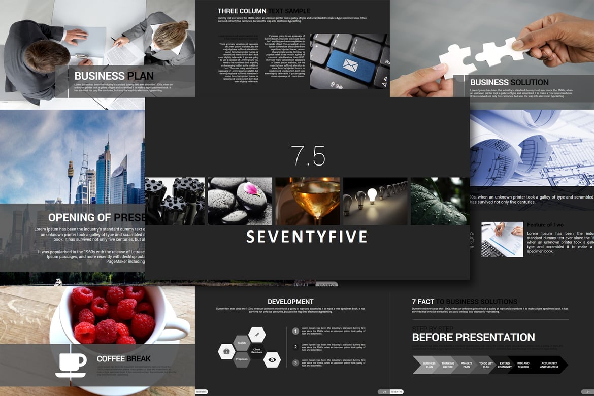 Template Presentasi Seventy 5 - Solusi Powerpoint Kreatif Anda