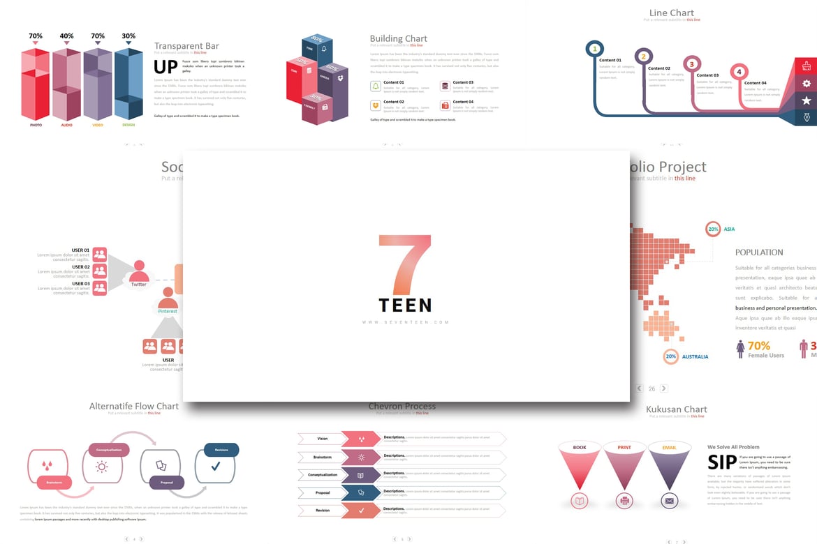 Seventy - Template Powerpoint Kreatif untuk Presentasi Anda