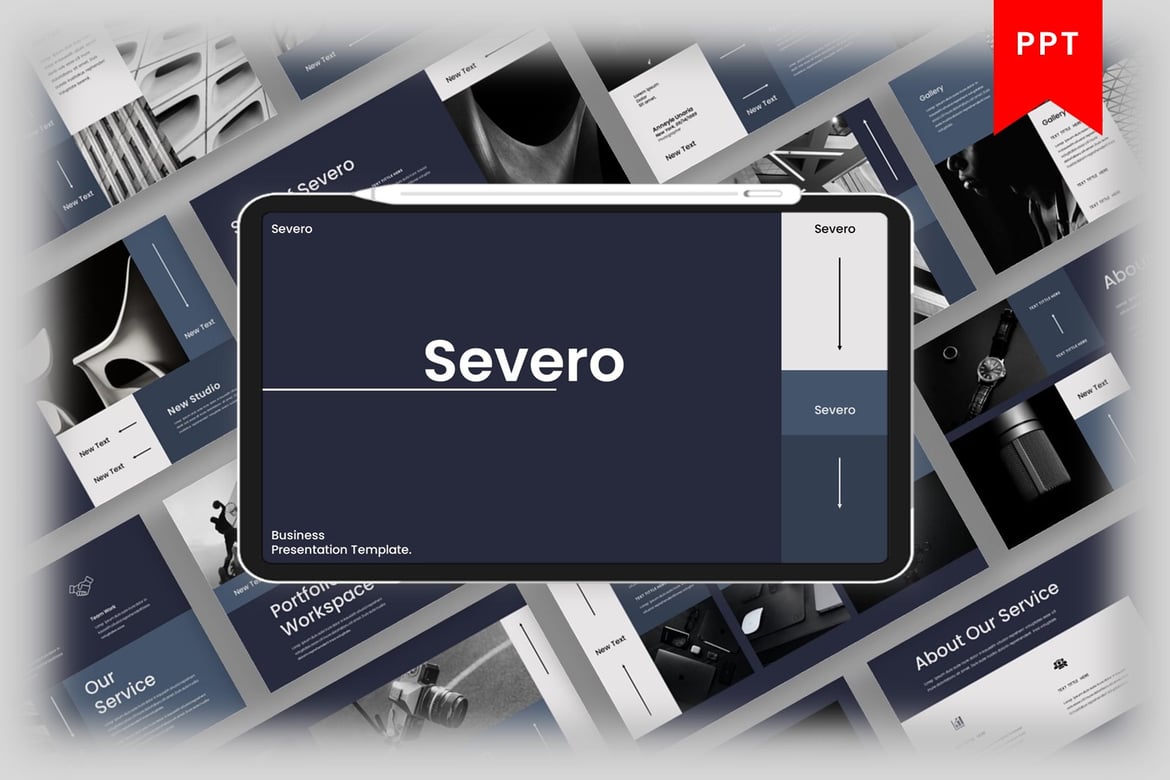 Severo - Template PowerPoint Bisnis Modern dan Profesional