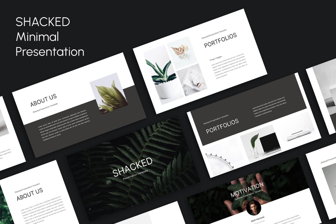 Shacked - Template PowerPoint Bisnis Minimalis yang Menarik