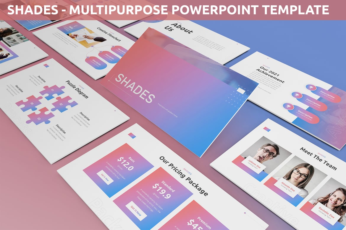 Shades - Template PowerPoint Serbaguna untuk Presentasi Modern