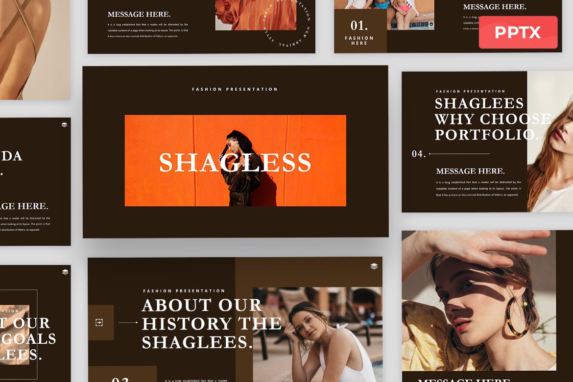 Shaglees - Template Presentasi PowerPoint Modern dan Elegan
