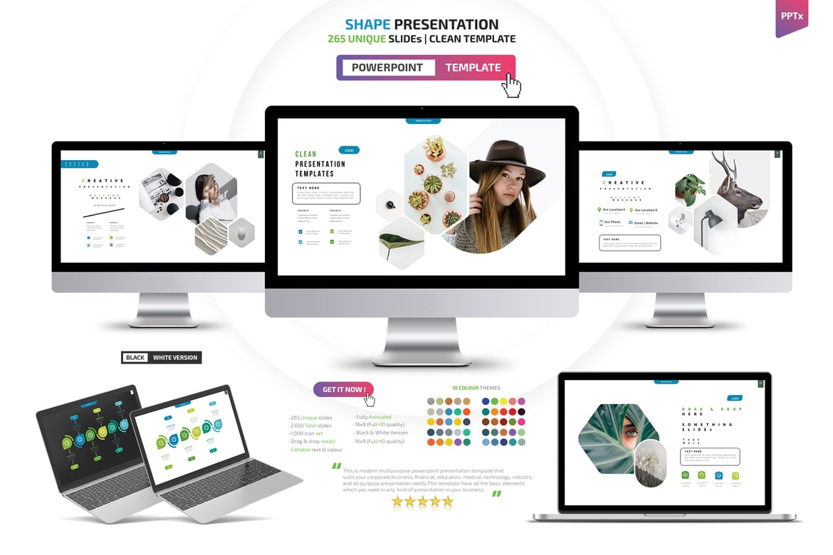 Template Presentasi Powerpoint Berbentuk Menarik dan Modern