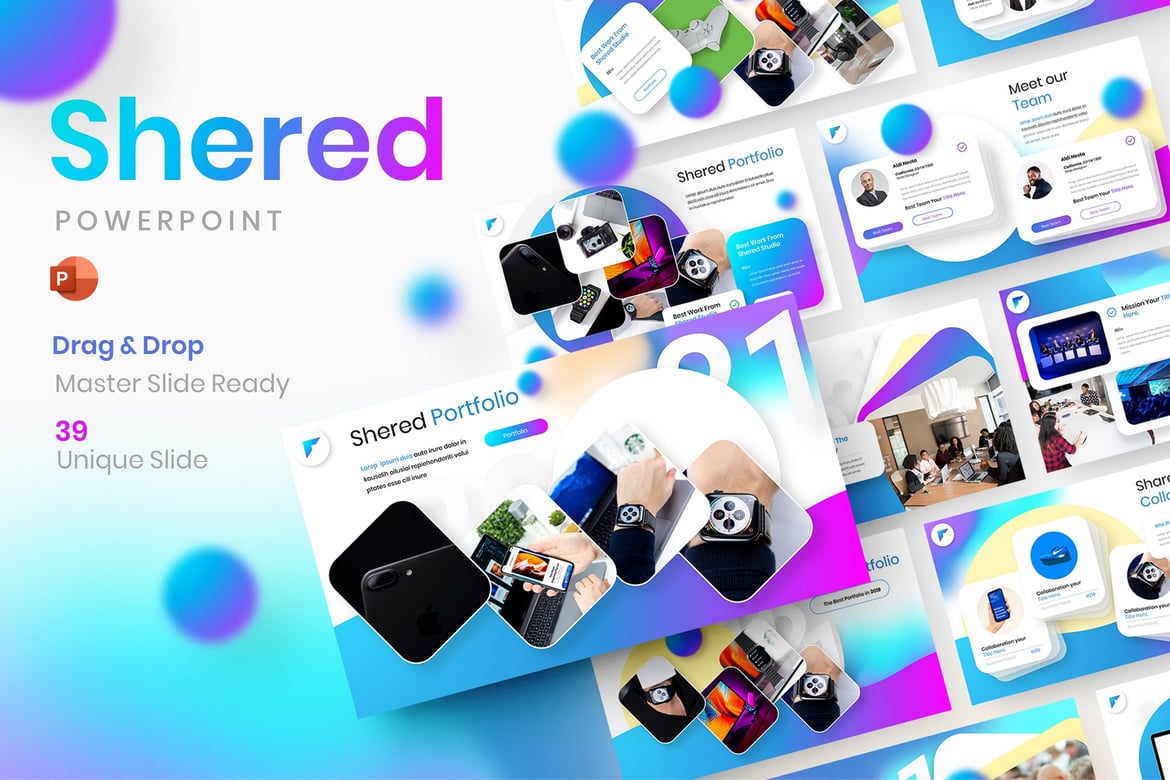 Template PowerPoint Bisnis Shared – Solusi Presentasi Profesional