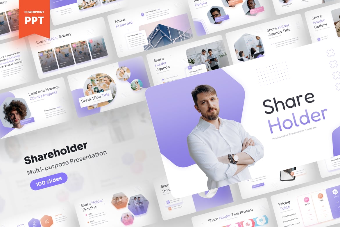Template Presentasi PowerPoint Serbaguna - Shareholder
