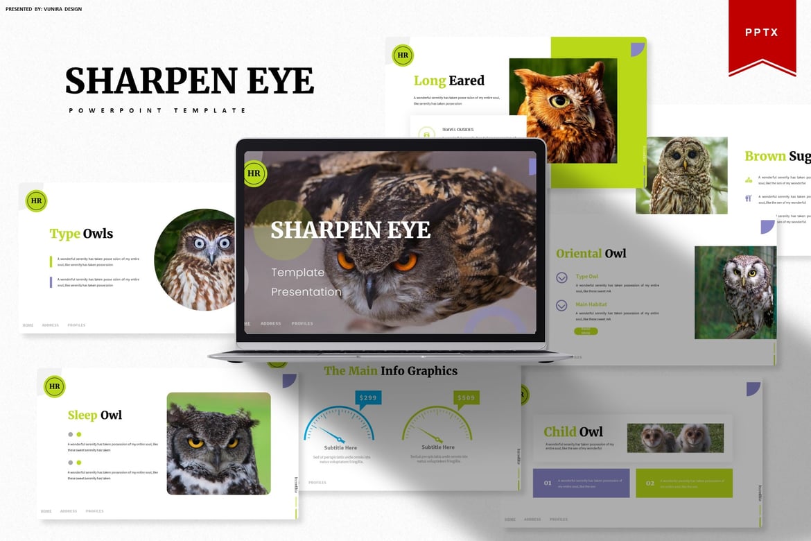 Template Presentasi Sharpen Eye | Powerpoint yang Menarik