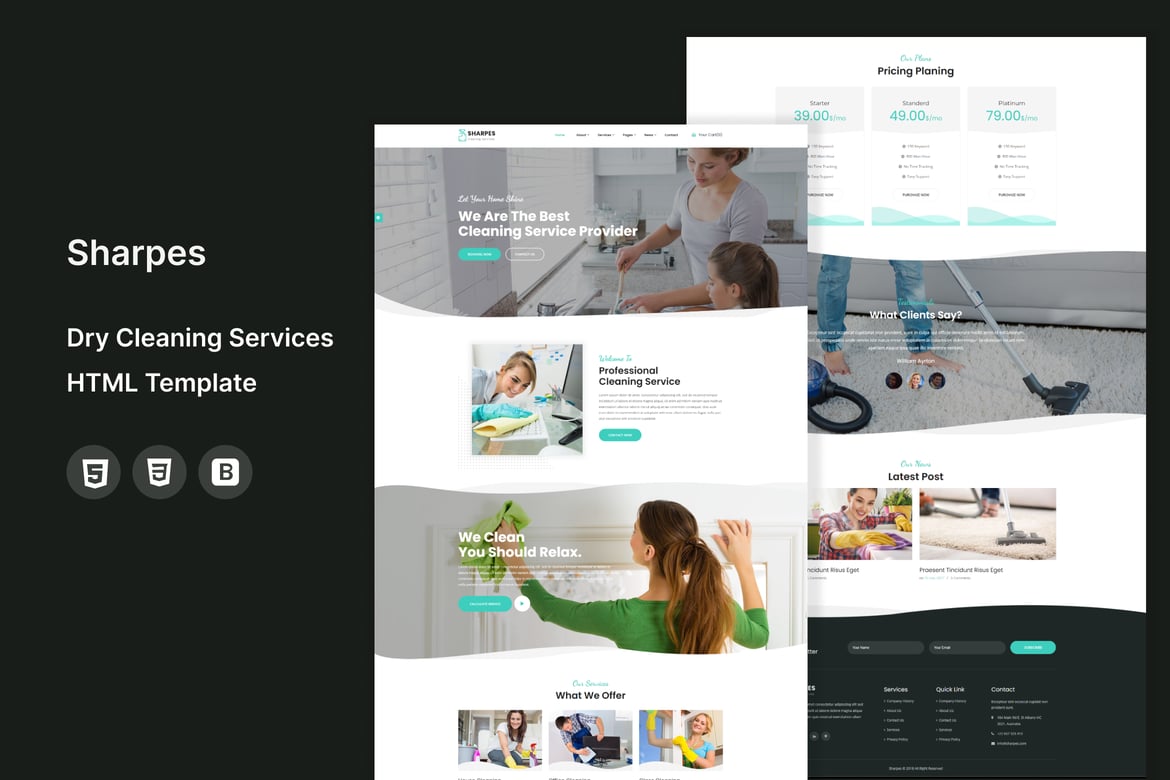 Template Website Sharpes | Solusi Dry Cleaning Profesional