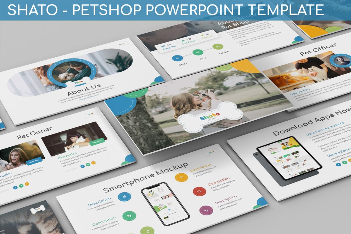 Template Powerpoint Shato - Presentasi Petshop yang Menarik