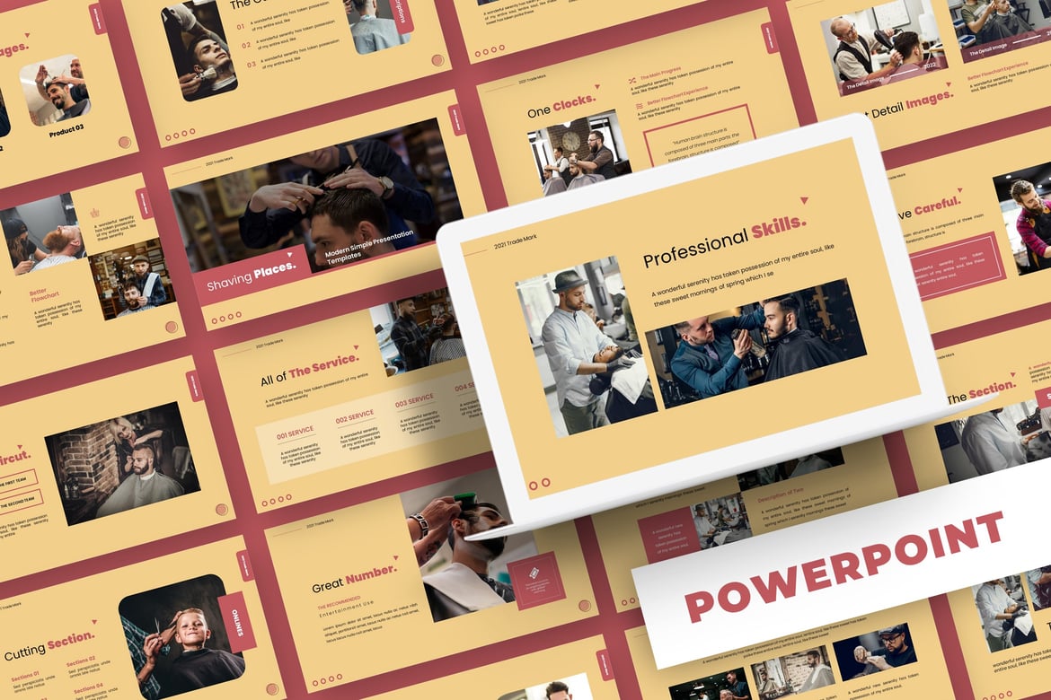 Template Presentasi Powerpoint Shaving Place - Solusi Kreatif untuk Semua Kebutuhan Anda