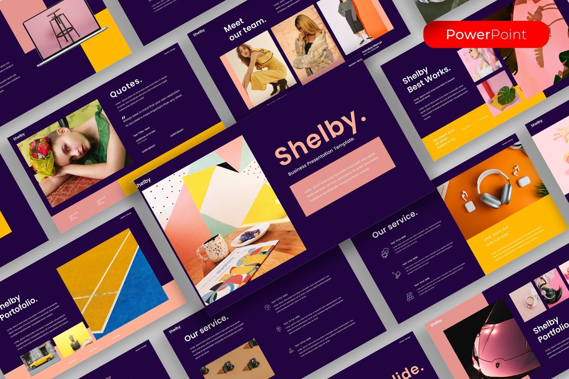 Template PowerPoint Bisnis Shelby yang Menarik dan Profesional