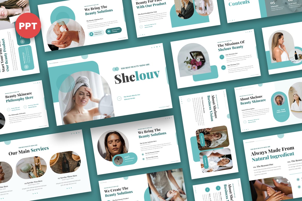 Shelouv - Template Presentasi Skincare yang Menawan