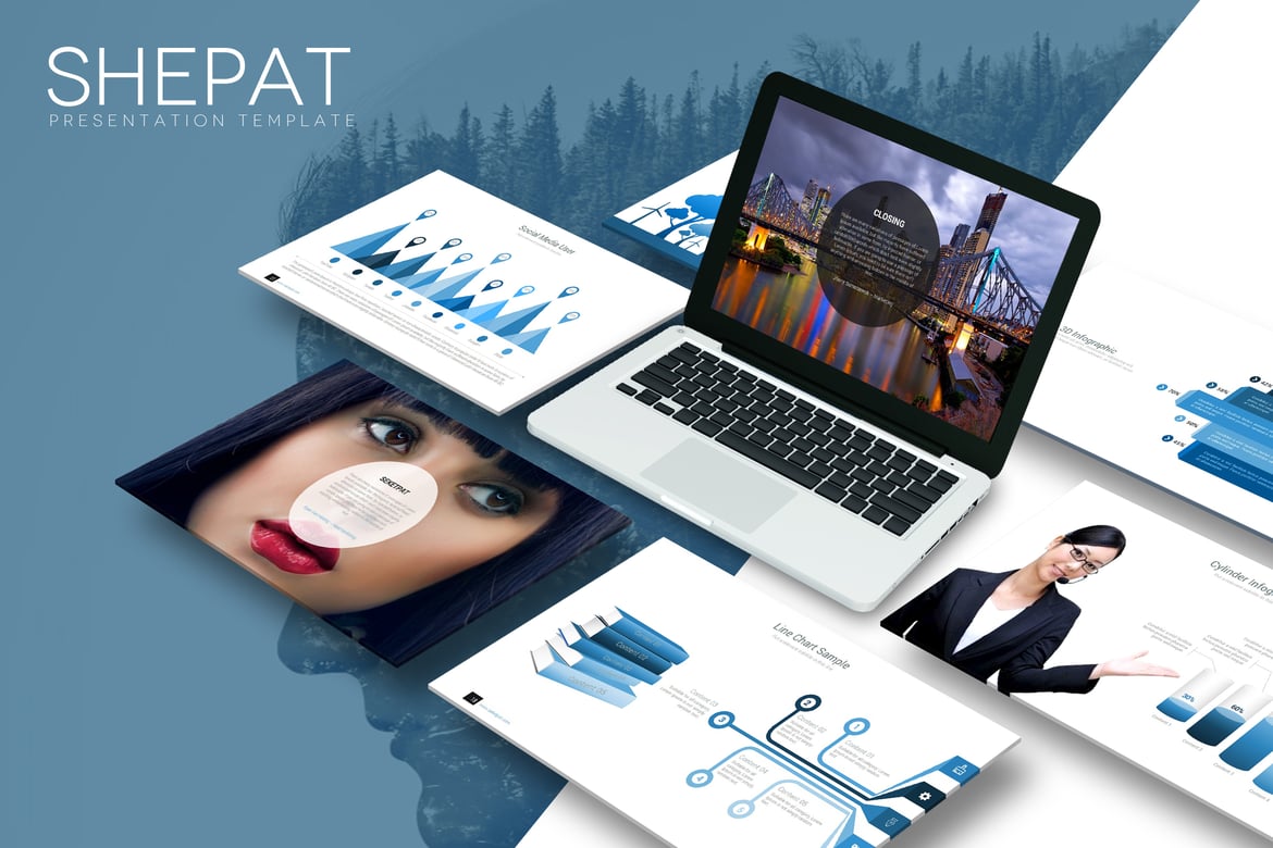 Shepat - Template PowerPoint Kreatif untuk Presentasi Menarik