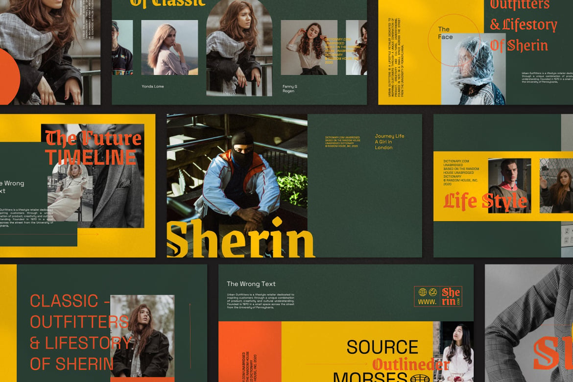 Template Presentasi PowerPoint Sherin yang Kreatif dan Serbaguna