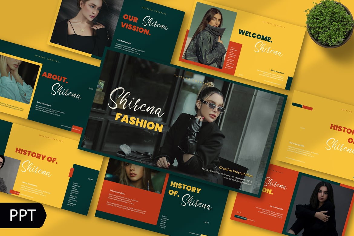 Template Presentasi PowerPoint Sherina yang Modern dan Profesional