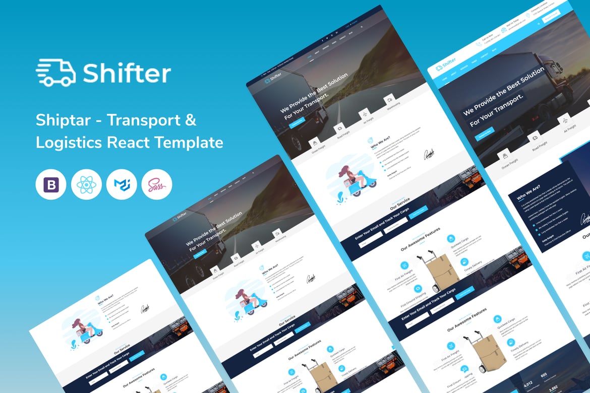 Shifter – Template Website Transportasi dan Logistik Modern