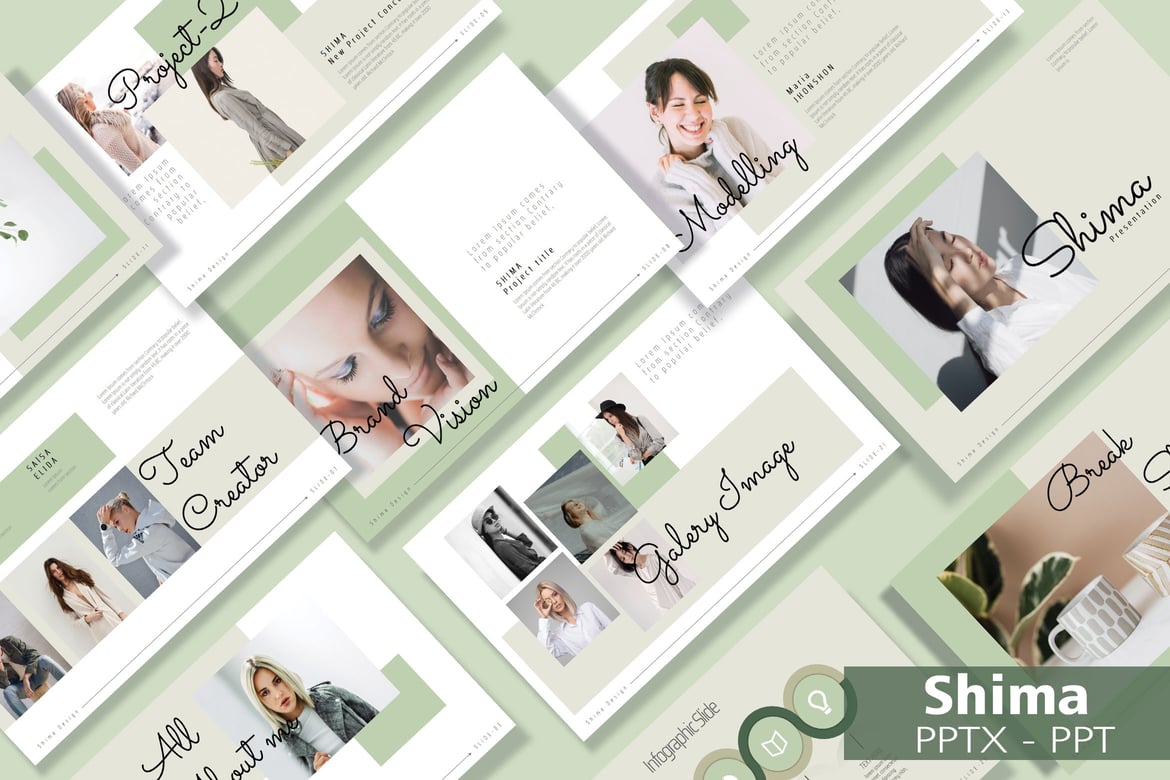 Template PowerPoint SHIMA - Desain Minimalis yang Menarik