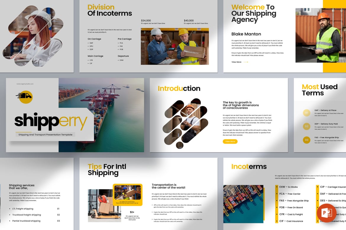 Template PowerPoint Shipperry yang Menarik dan Profesional