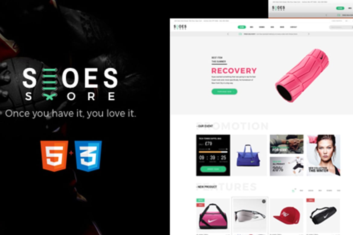 Template Website Sepatu Modern dan Elegan