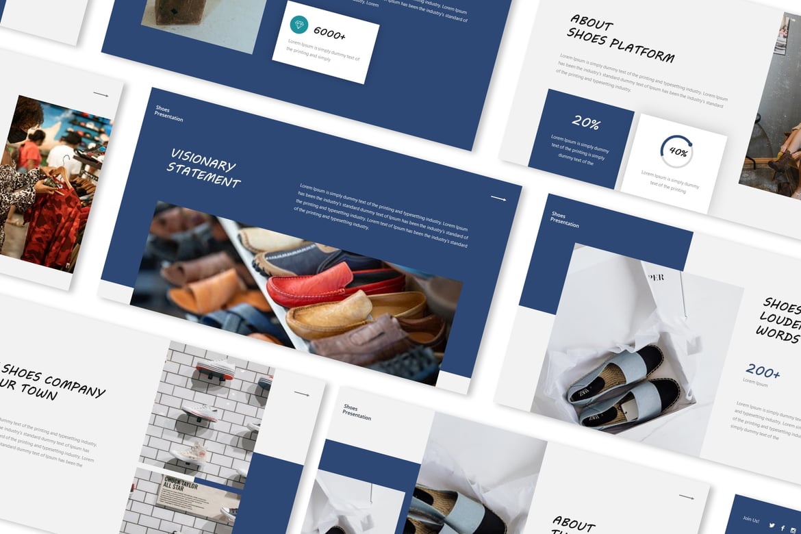 Template Presentasi PowerPoint Toko Sepatu yang Menarik