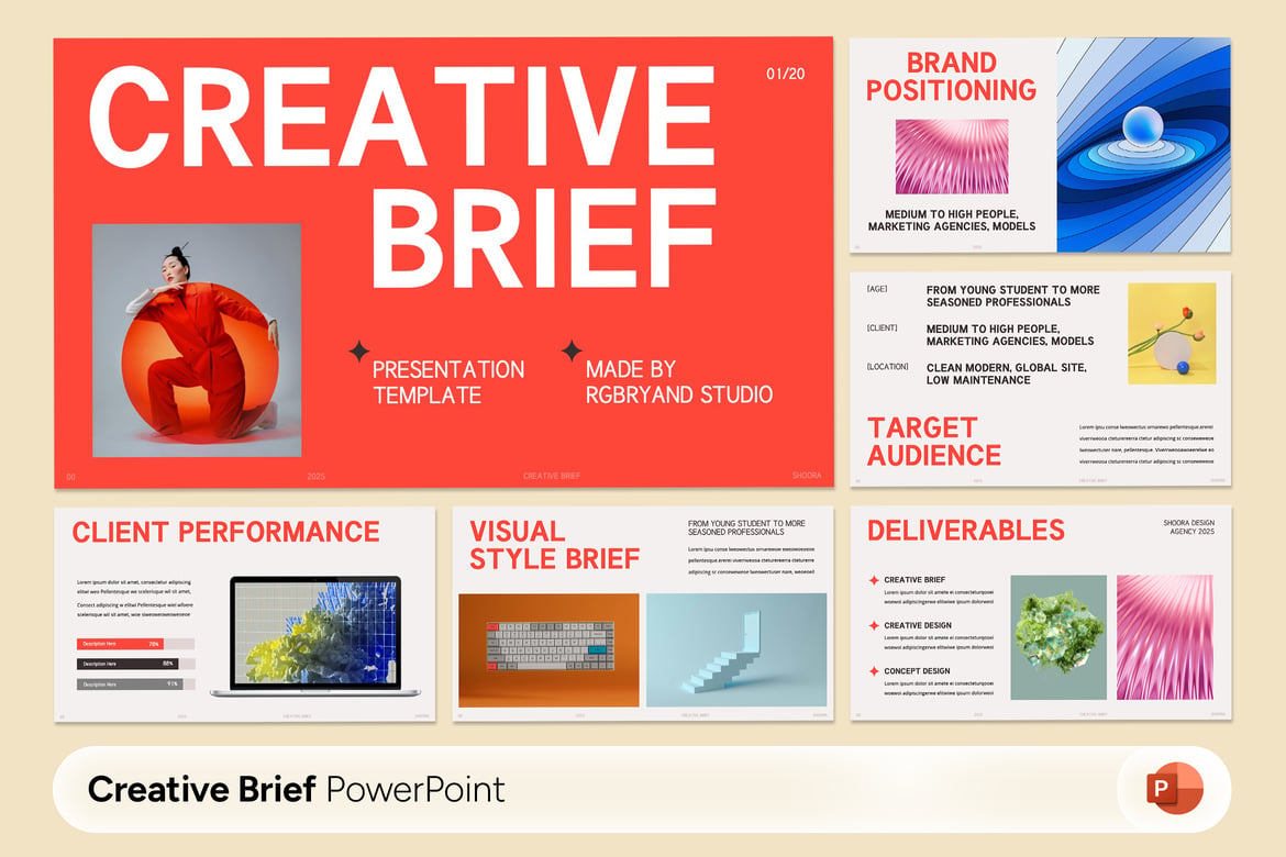 Template Presentasi Kreatif Shoora - PowerPoint untuk Berbagai Keperluan