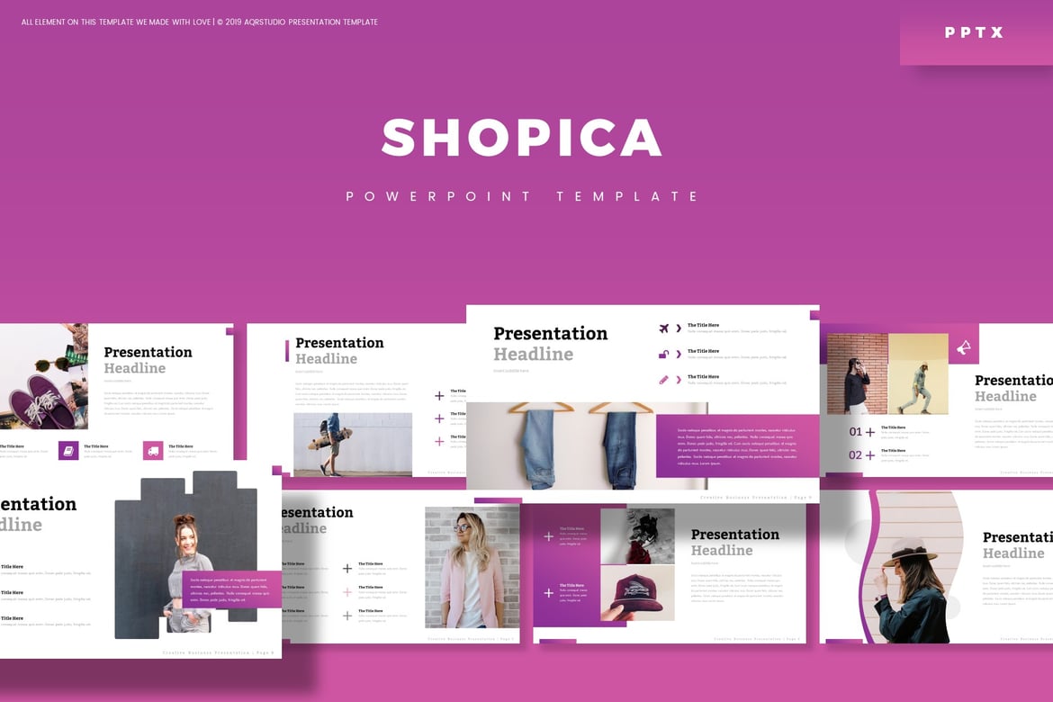 Template PowerPoint Shopica - Solusi Presentasi Menarik
