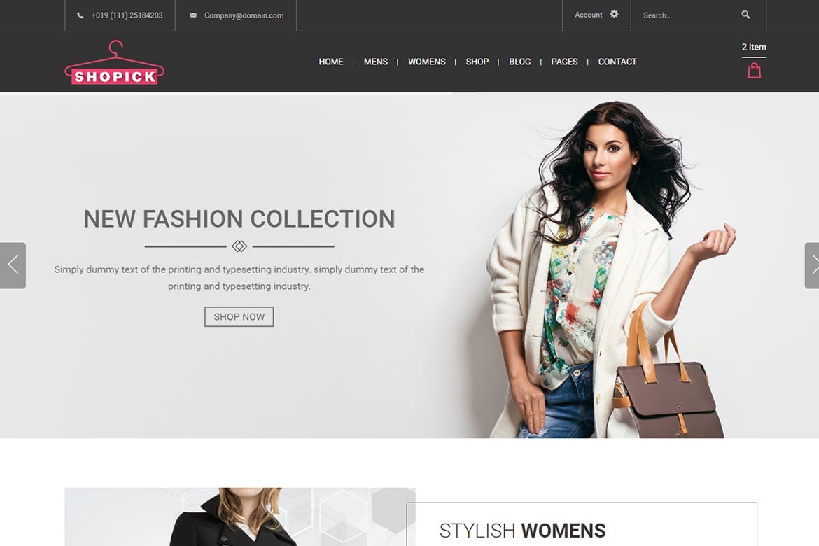 Shopick - Template Website eCommerce Responsif yang Menawan