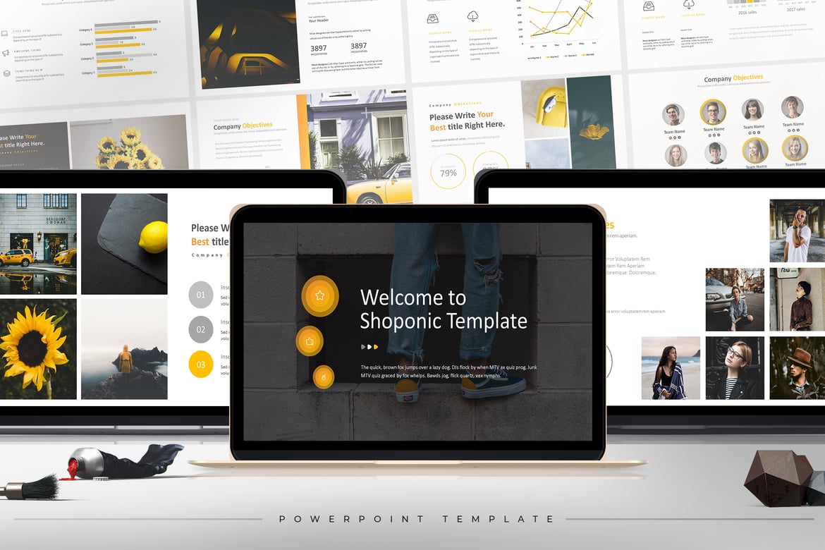 Template Powerpoint Shoponic - Solusi Presentasi Kreatif Anda
