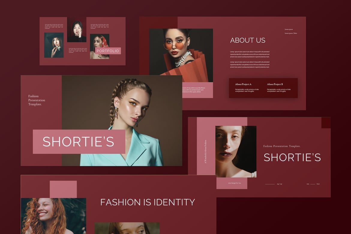 Template Presentasi Fashion Shortie's yang Menarik dan Profesional