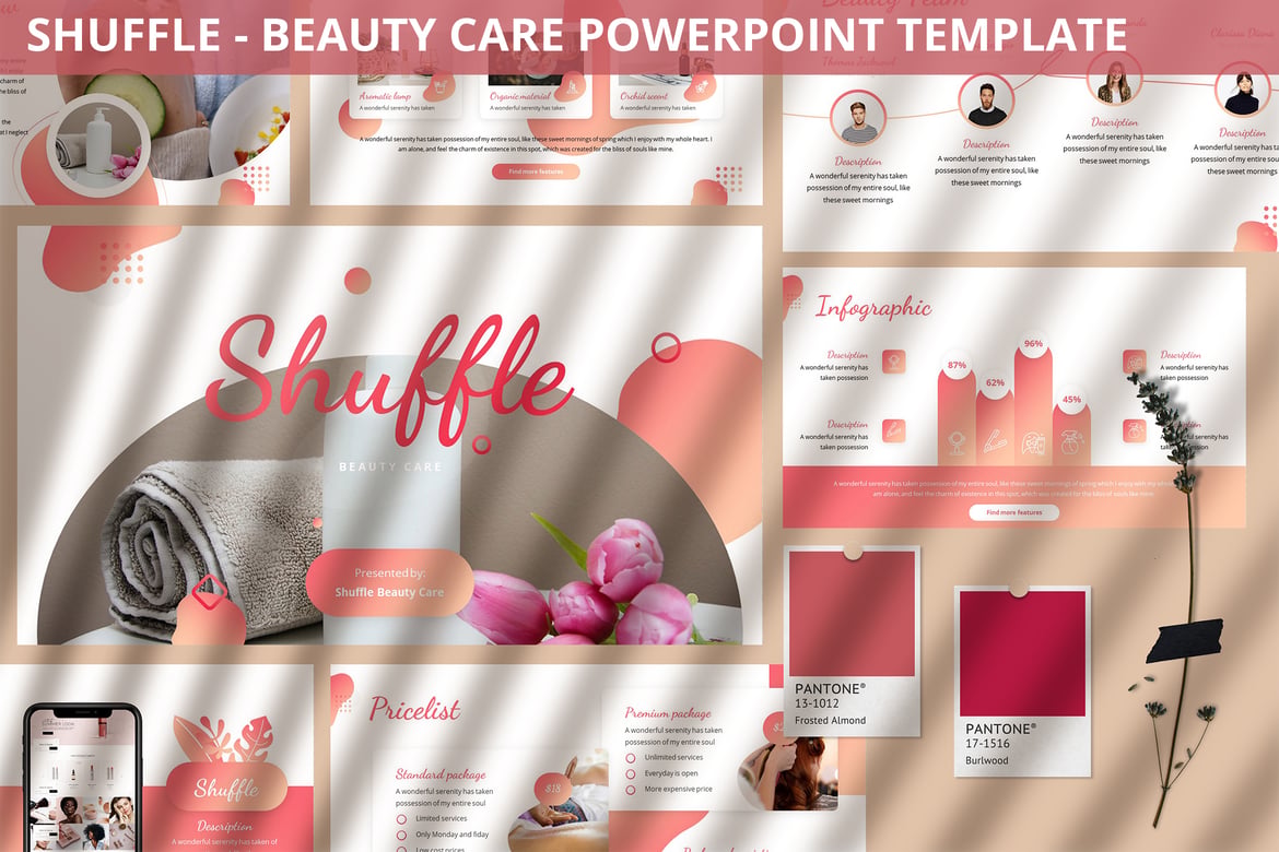 Shuffle - Template Presentasi Perawatan Kecantikan yang Modern dan Elegan