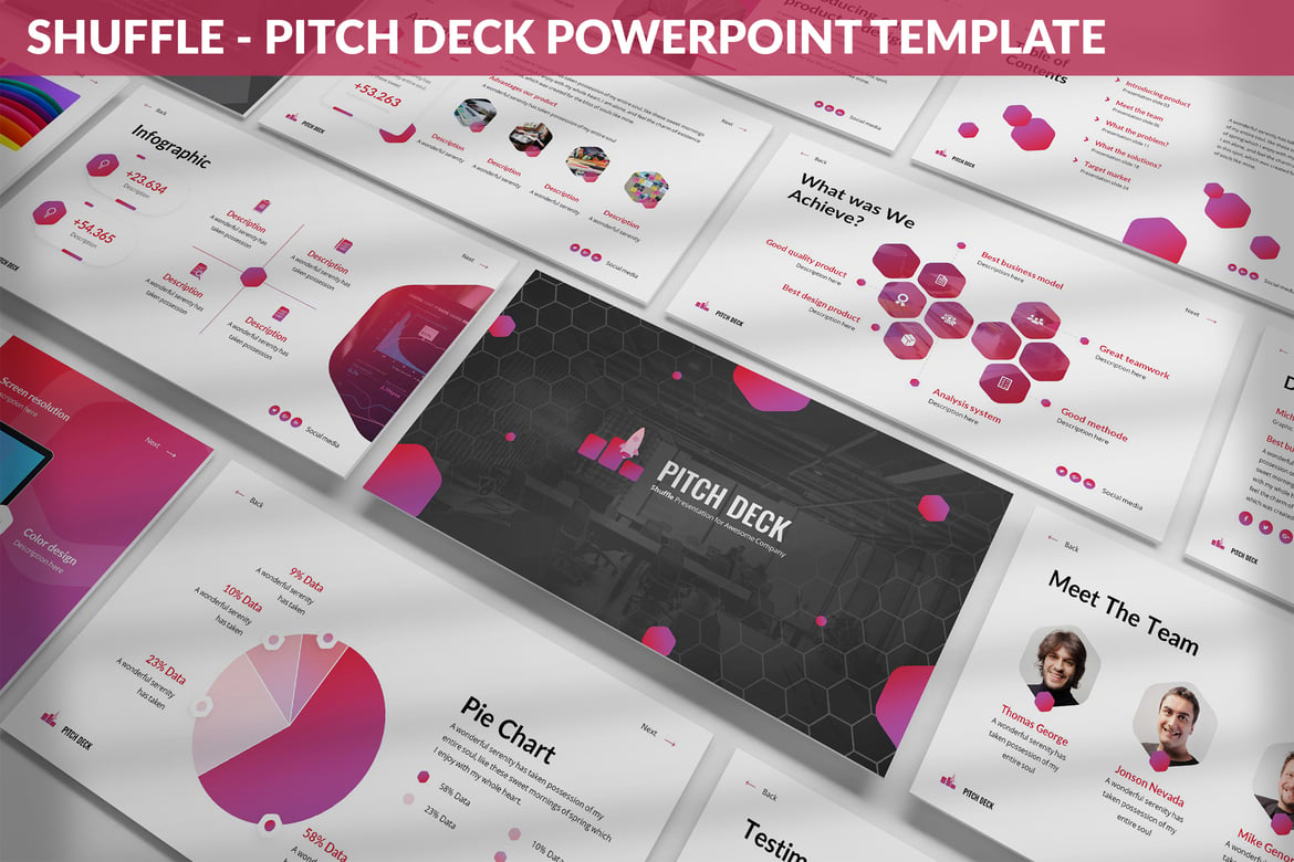 Shuffle - Template Presentasi Powerpoint Modern dan Abstrak