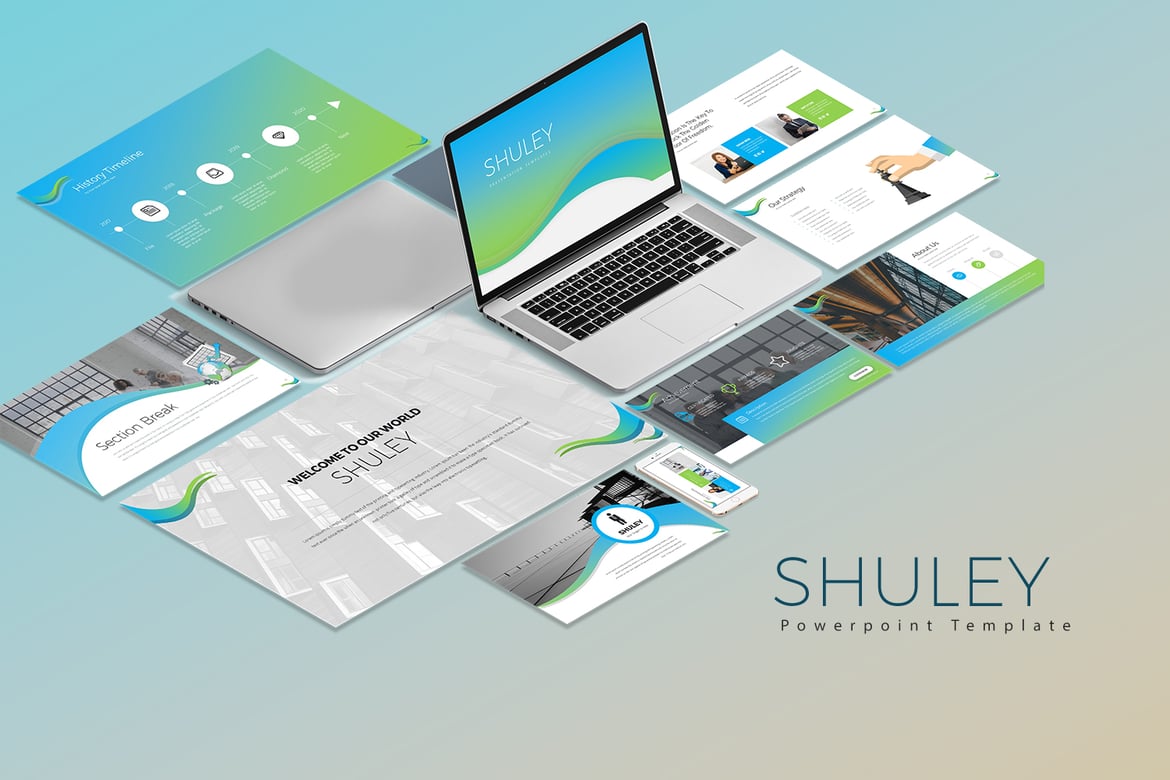 Template Presentasi PowerPoint Shuley yang Menarik dan Profesional