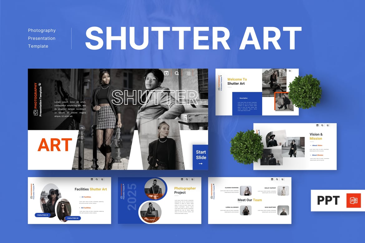 Template Presentasi Fotografi Shutter Art yang Menarik dan Profesional