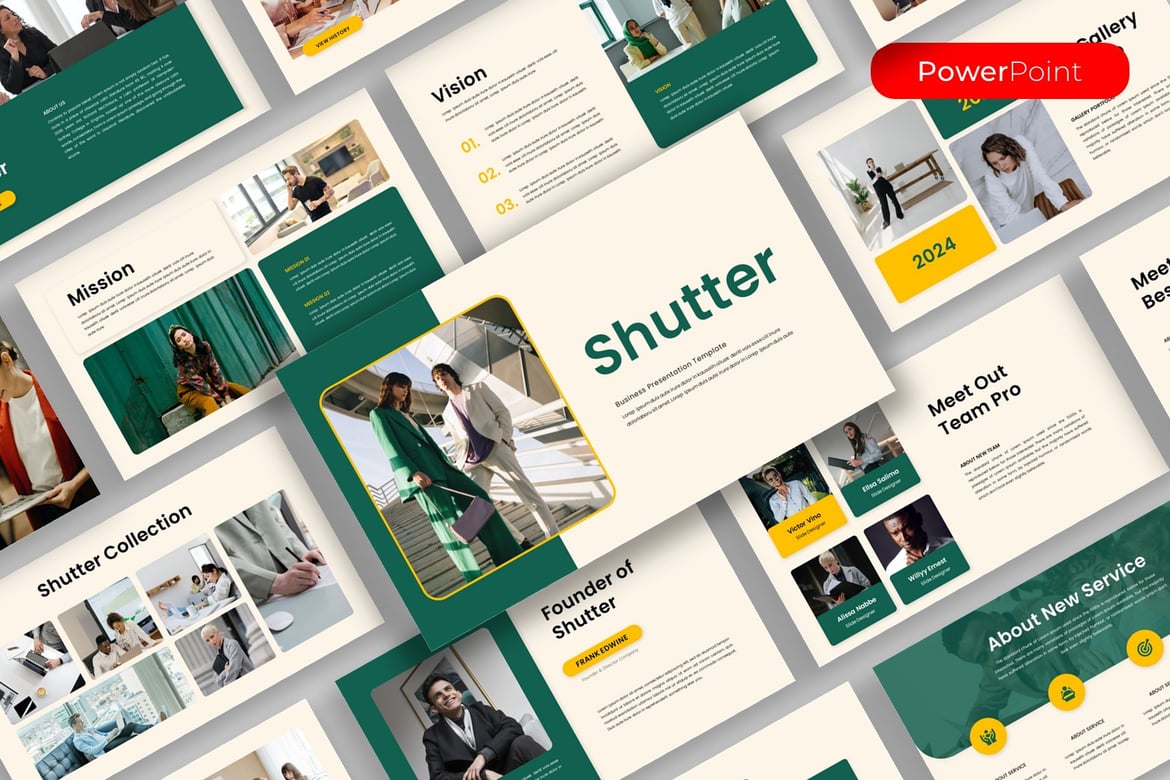 Shutter - Template PowerPoint Bisnis yang Menarik dan Profesional